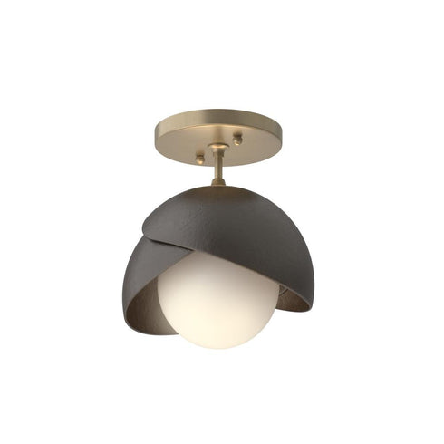 Hubbardton Forge Brooklyn 1 Light Double Shade Semi Flush Model: 121377-SKT-84-20-GG0711
