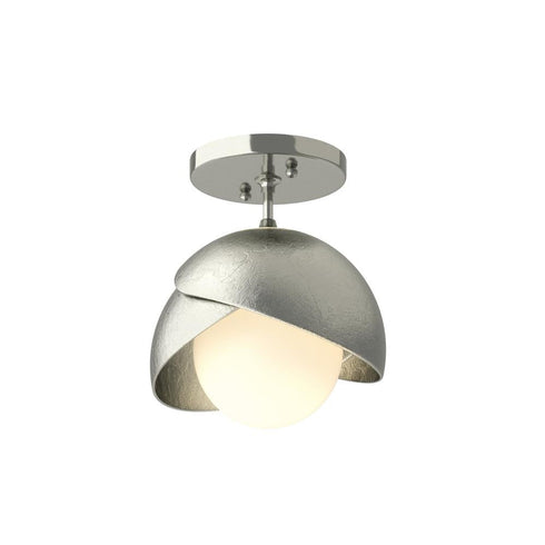Hubbardton Forge Brooklyn 1 Light Double Shade Semi Flush Model: 121377-SKT-85-82-GG0711