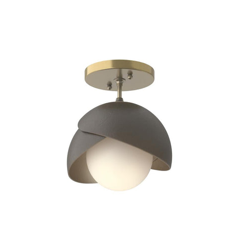 Hubbardton Forge Brooklyn 1 Light Double Shade Semi Flush Model: 121377-SKT-86-05-GG0711