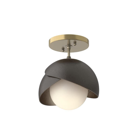 Hubbardton Forge Brooklyn 1 Light Double Shade Semi Flush Model: 121377-SKT-86-05-GG0711