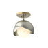 Hubbardton Forge Brooklyn 1 Light Double Shade Semi Flush Model: 121377-SKT-86-05-GG0711