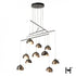 Hubbardton Forge Brooklyn 10 Light Double Shade Mobile Pendant in Dark Smoke Finish Model: 131155-SKT-STND-07-84-GG0711