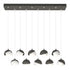 Hubbardton Forge Brooklyn 10 Light Double Shade Pendant Model: 131205-SKT-STND-07-89-GG0711