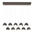 Hubbardton Forge Brooklyn 10 Light Double Shade Rectangular Model: 131205-SKT-STND-14-05-GG0711