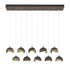 Hubbardton Forge Brooklyn 10 Light Double Shade Rectangular Model: 131205-SKT-STND-14-05-GG0711