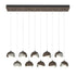 Hubbardton Forge Brooklyn 10 Light Double Shade Rectangular Model: 131205-SKT-STND-14-05-GG0711