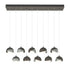 Hubbardton Forge Brooklyn 10 Light Double Shade Rectangular Model: 131205-SKT-STND-14-05-GG0711