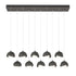 Hubbardton Forge Brooklyn 10 Light Double Shade Rectangular Model: 131205-SKT-STND-14-05-GG0711