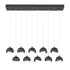 Hubbardton Forge Brooklyn 10 Light Double Shade Rectangular Model: 131205-SKT-STND-14-05-GG0711