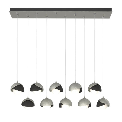 Hubbardton Forge Brooklyn 10 Light Double Shade Rectangular Model: 131205-SKT-STND-14-05-GG0711