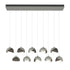 Hubbardton Forge Brooklyn 10 Light Double Shade Rectangular Model: 131205-SKT-STND-14-05-GG0711