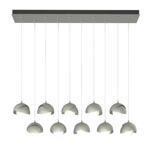 Hubbardton Forge Brooklyn 10 Light Double Shade Rectangular Model: 131205-SKT-STND-14-05-GG0711