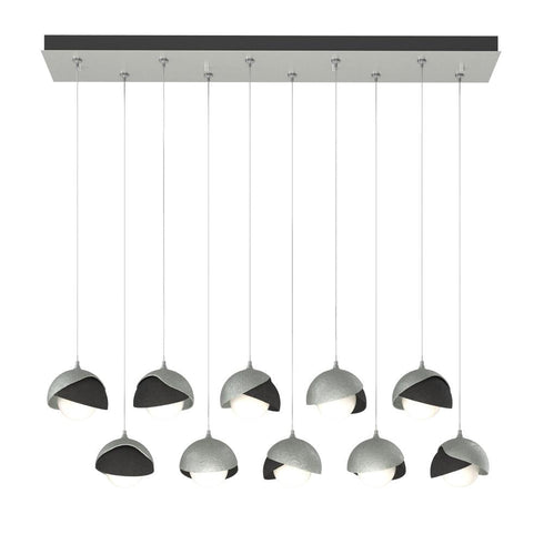 Hubbardton Forge Brooklyn 10 Light Double Shade Rectangular Model: 131205-SKT-STND-14-05-GG0711