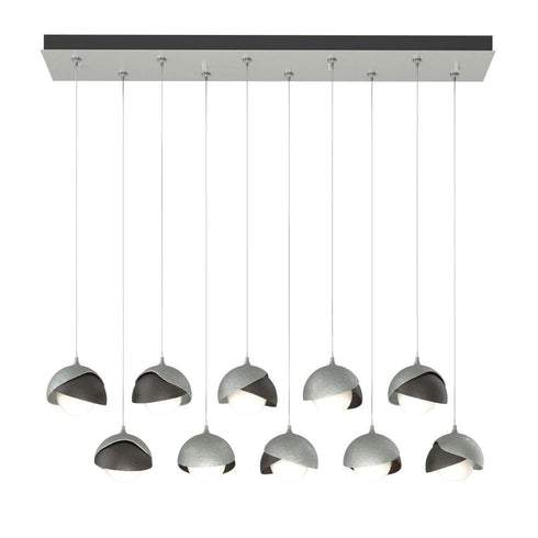 Hubbardton Forge Brooklyn 10 Light Double Shade Rectangular Model: 131205-SKT-STND-14-05-GG0711