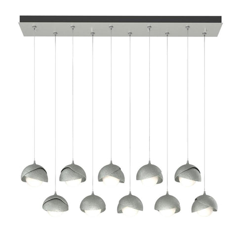 Hubbardton Forge Brooklyn 10 Light Double Shade Rectangular Model: 131205-SKT-STND-14-05-GG0711