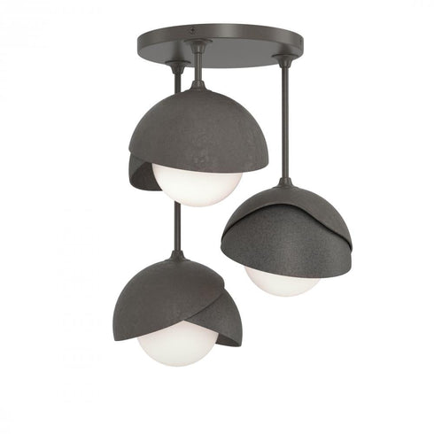 Hubbardton Forge Brooklyn 3 Light Double Shade Semi Flush Model: 121374-SKT-07-20-GG0711