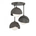 Hubbardton Forge Brooklyn 3 Light Double Shade Semi Flush Model: 121374-SKT-07-20-GG0711