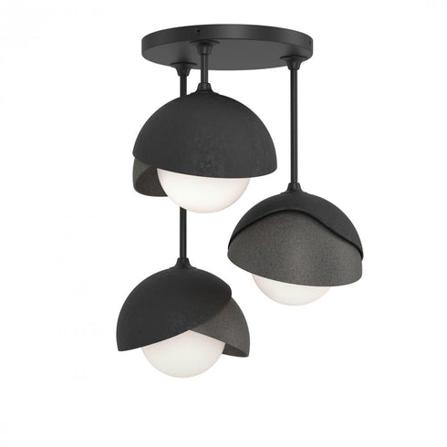 Hubbardton Forge Brooklyn 3 Light Double Shade Semi Flush Model: 121374-SKT-10-20-GG0711