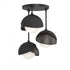 Hubbardton Forge Brooklyn 3 Light Double Shade Semi Flush Model: 121374-SKT-10-20-GG0711