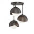 Hubbardton Forge Brooklyn 3 Light Double Shade Semi Flush Model: 121374-SKT-14-20-GG0711