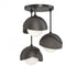 Hubbardton Forge Brooklyn 3 Light Double Shade Semi Flush Model: 121374-SKT-14-20-GG0711