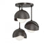 Hubbardton Forge Brooklyn 3 Light Double Shade Semi Flush Model: 121374-SKT-14-20-GG0711