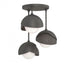 Hubbardton Forge Brooklyn 3 Light Double Shade Semi Flush Model: 121374-SKT-20-05-GG0711