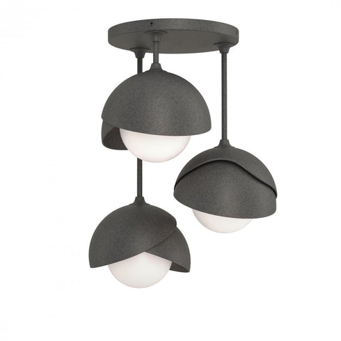 Hubbardton Forge Brooklyn 3 Light Double Shade Semi Flush Model: 121374-SKT-20-05-GG0711