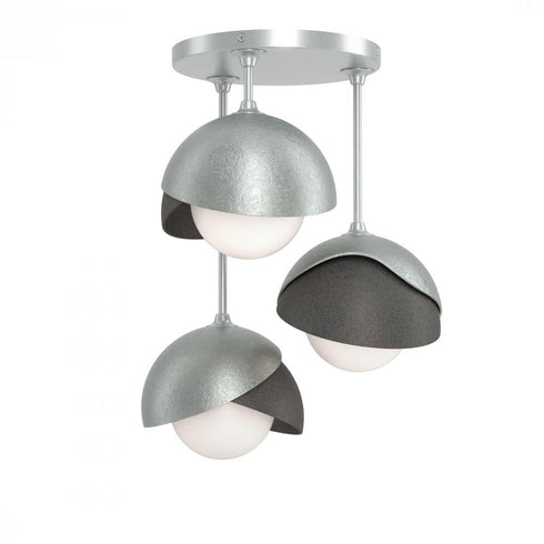 Hubbardton Forge Brooklyn 3 Light Double Shade Semi Flush Model: 121374-SKT-82-07-GG0711
