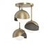 Hubbardton Forge Brooklyn 3 Light Double Shade Semi Flush Model: 121374-SKT-84-07-GG0711