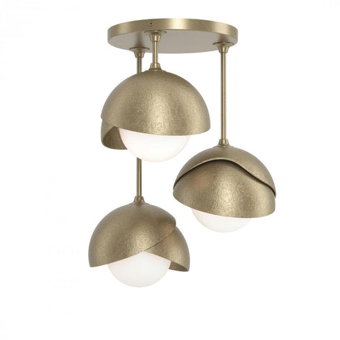 Hubbardton Forge Brooklyn 3 Light Double Shade Semi Flush Model: 121374-SKT-84-07-GG0711