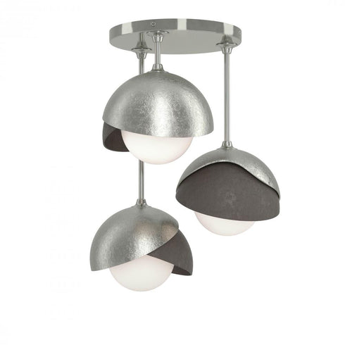Hubbardton Forge Brooklyn 3 Light Double Shade Semi Flush Model: 121374-SKT-85-20-GG0711