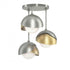 Hubbardton Forge Brooklyn 3 Light Double Shade Semi Flush Model: 121374-SKT-85-20-GG0711