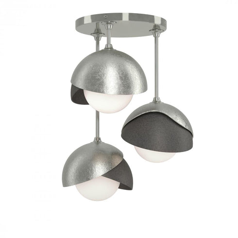 Hubbardton Forge Brooklyn 3 Light Double Shade Semi Flush Model: 121374-SKT-85-20-GG0711