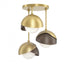 Hubbardton Forge Brooklyn 3 Light Double Shade Semi Flush Model: 121374-SKT-86-86-GG0711