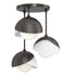 Hubbardton Forge Brooklyn 3 Light Double Shade Semi Flush Model: 121374-SKT-89-10-GG0711