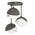 Hubbardton Forge Brooklyn 3 Light Double Shade Semi Flush Model: 121374-SKT-89-10-GG0711