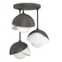 Hubbardton Forge Brooklyn 3 Light Double Shade Semi Flush Model: 121374-SKT-89-10-GG0711