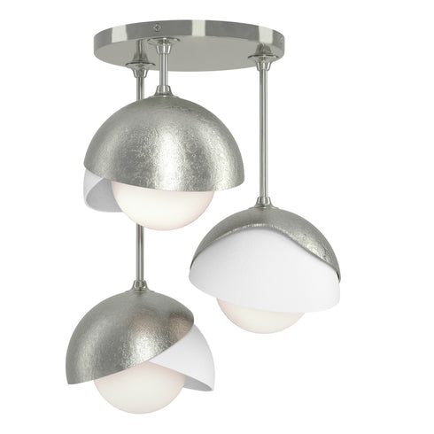 Hubbardton Forge Brooklyn 3 Light Double Shade Semi Flush Model: 121374-SKT-89-10-GG0711