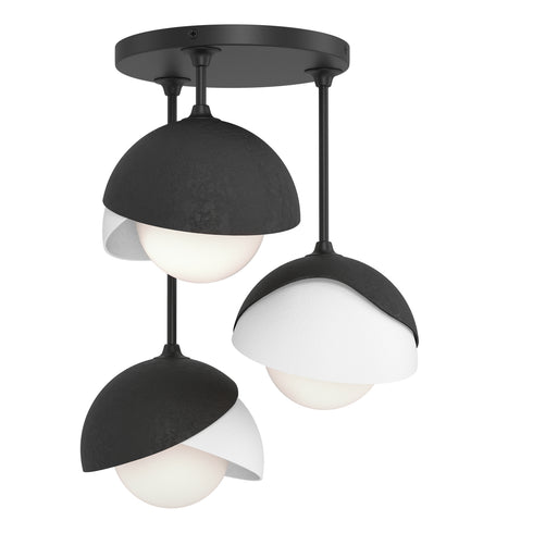 Hubbardton Forge Brooklyn 3 Light Double Shade Semi Flush Model: 121374-SKT-89-14-GG0711