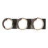 Hubbardton Forge Brooklyn 3 Light Straight Double Shade Bath Sconce in Black Finish Model: 201378-SKT-10-02-GG0711