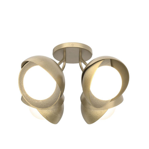 Hubbardton Forge Brooklyn 4 Light Double Shade Semi Flush Model: 121376-SKT-84-86-GG0711