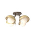 Hubbardton Forge Brooklyn 4 Light Single Shade Semi Flush Model: 121375-SKT-05-05-GG0711