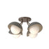 Hubbardton Forge Brooklyn 4 Light Single Shade Semi Flush Model: 121375-SKT-05-05-GG0711