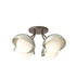 Hubbardton Forge Brooklyn 4 Light Single Shade Semi Flush Model: 121375-SKT-05-05-GG0711