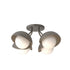 Hubbardton Forge Brooklyn 4 Light Single Shade Semi Flush Model: 121375-SKT-07-82-GG0711