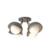 Hubbardton Forge Brooklyn 4 Light Single Shade Semi Flush Model: 121375-SKT-07-82-GG0711