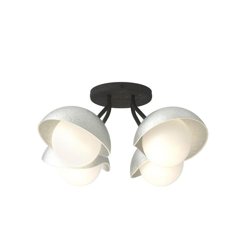 Hubbardton Forge Brooklyn 4 Light Single Shade Semi Flush Model: 121375-SKT-10-20-GG0711