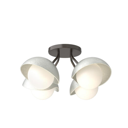 Hubbardton Forge Brooklyn 4 Light Single Shade Semi Flush Model: 121375-SKT-14-20-GG0711