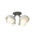 Hubbardton Forge Brooklyn 4 Light Single Shade Semi Flush Model: 121375-SKT-20-82-GG0711